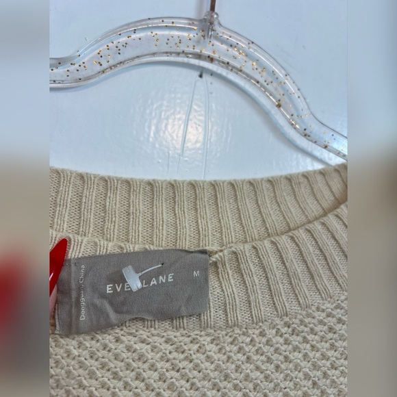 Everlane The ReCashmere Stroopwafel Crew Beige Size M - Picture 3 of 5